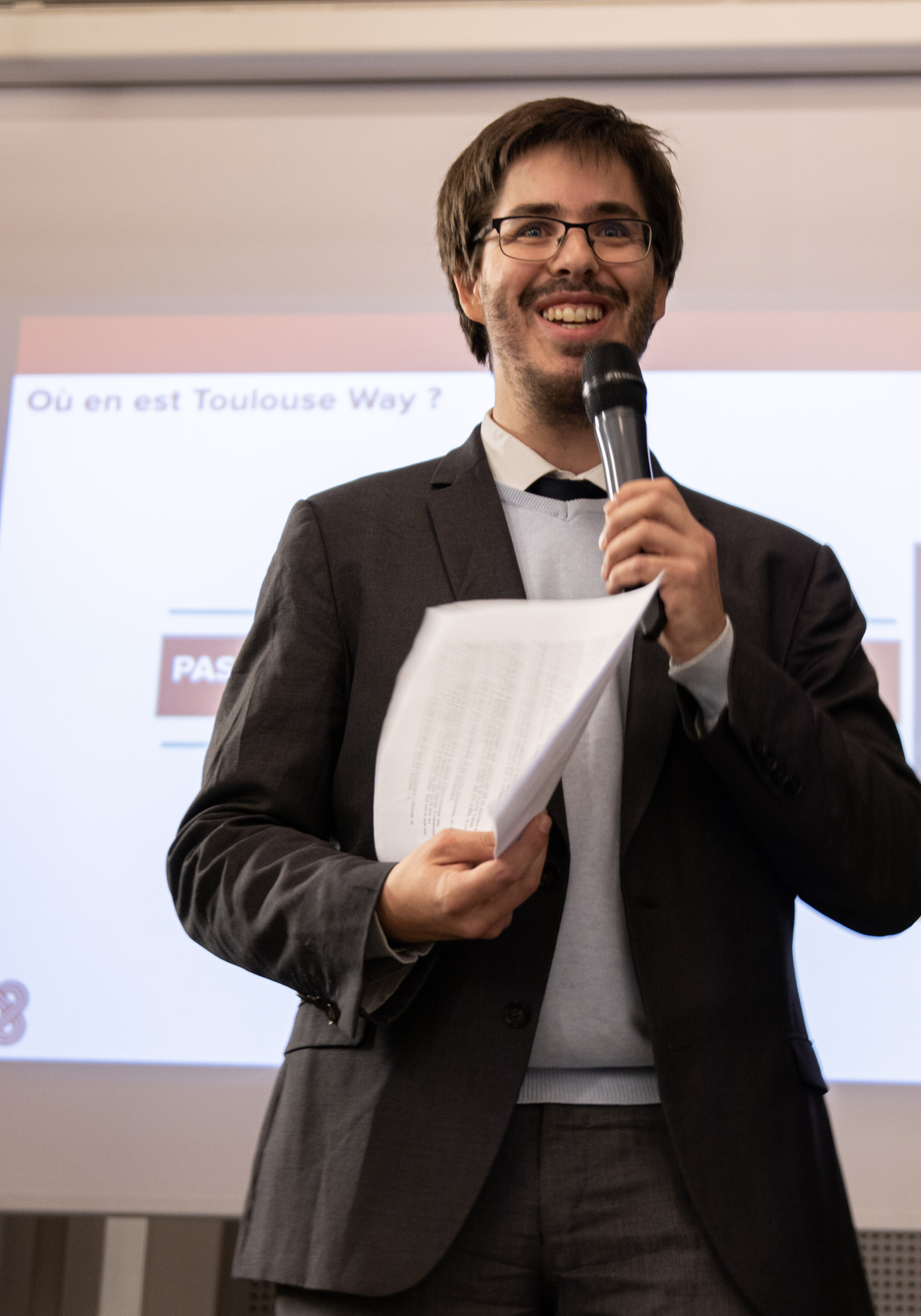 Prise de parole lors d'un événement Toulouse Way